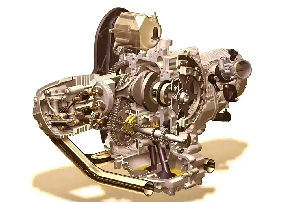 Motorcykel kraftöverföring och växelförskjutningssystem