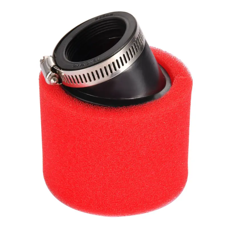 45 mm vinklat skum luftfilter rött för motorcykel ATV Dirt Bike